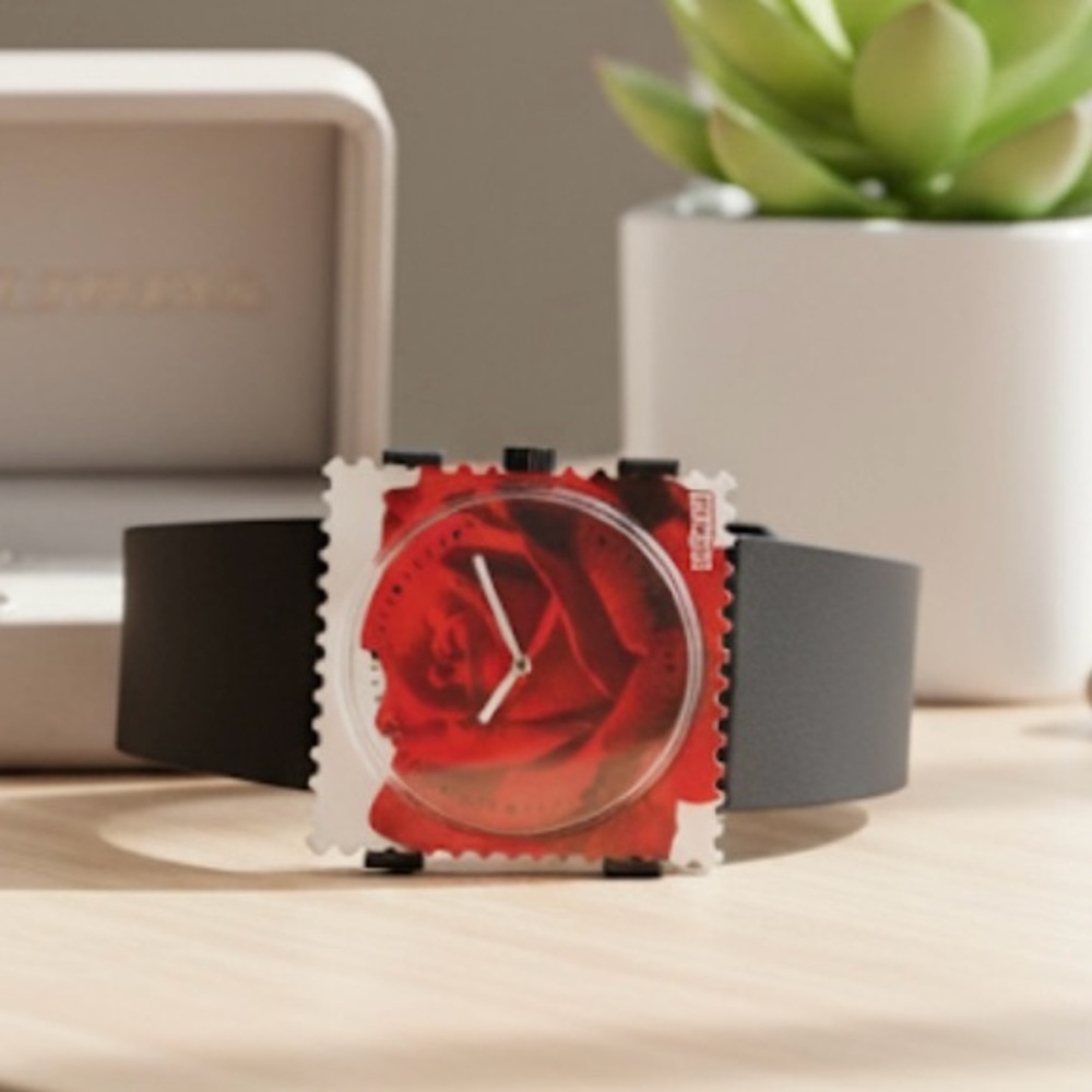 S.T.A.M.P.S. red rose watch